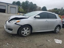 Salvage cars for sale at Mendon, MA auction: 2009 Toyota Corolla Matrix