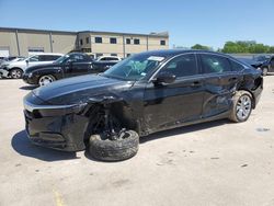 Salvage cars for sale at Wilmer, TX auction: 2020 Honda Accord LX
