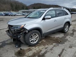 Salvage cars for sale from Copart Ellwood City, PA: 2015 KIA Sorento LX