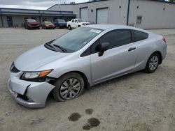 Salvage cars for sale from Copart Arlington, WA: 2012 Honda Civic DX