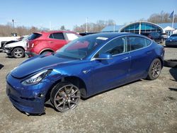 Salvage cars for sale at Assonet, MA auction: 2020 Tesla Model 3