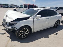 Salvage cars for sale at Grand Prairie, TX auction: 2016 Honda Accord EX