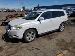 Toyota Highlander Limited salvage cars for sale: 2010 Toyota Highlander Limited