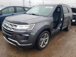 Salvage cars for sale at Elgin, IL auction: 2018 Ford Explorer Limited