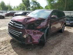 Toyota Highlander salvage cars for sale: 2018 Toyota Highlander SE