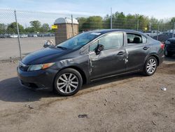 Salvage cars for sale at Chalfont, PA auction: 2012 Honda Civic EXL