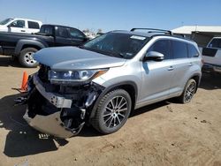 Salvage cars for sale at Brighton, CO auction: 2017 Toyota Highlander SE