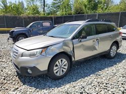 Salvage cars for sale at Waldorf, MD auction: 2016 Subaru Outback 2.5I Premium
