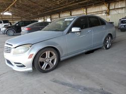 Salvage cars for sale from Copart Phoenix, AZ: 2011 Mercedes-Benz C 300 4matic