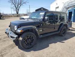 Salvage cars for sale at Montreal Est, QC auction: 2023 Jeep Wrangler Sahara 4XE