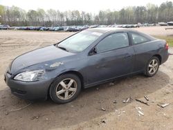 Salvage cars for sale from Copart Charles City, VA: 2003 Honda Accord EX
