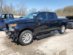 Salvage cars for sale at Ellwood City, PA auction: 2021 Chevrolet Silverado K1500 Custom