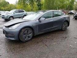 Salvage cars for sale at Portland, OR auction: 2019 Tesla Model 3