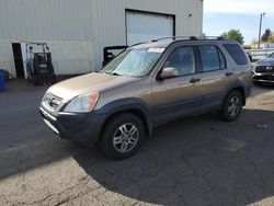 Salvage cars for sale from Copart Woodburn, OR: 2002 Honda CR-V EX