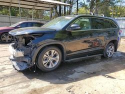 Toyota Highlander salvage cars for sale: 2015 Toyota Highlander XLE