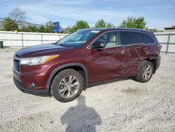 Salvage cars for sale from Copart Walton, KY: 2015 Toyota Highlander XLE