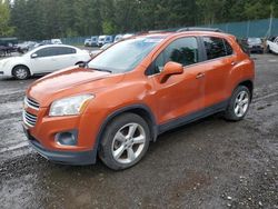 Salvage cars for sale at Graham, WA auction: 2015 Chevrolet Trax LTZ