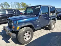 Salvage cars for sale at Spartanburg, SC auction: 2001 Jeep Wrangler / TJ Sport