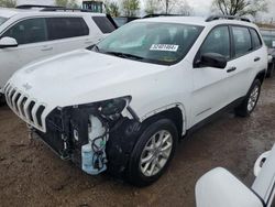 Salvage cars for sale at Elgin, IL auction: 2015 Jeep Cherokee Sport