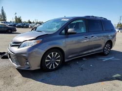 Vehiculos salvage en venta de Copart Rancho Cucamonga, CA: 2019 Toyota Sienna XLE