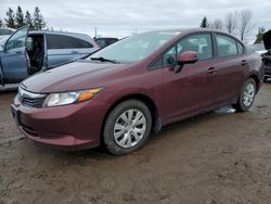 Vehiculos salvage en venta de Copart Ontario Auction, ON: 2012 Honda Civic LX