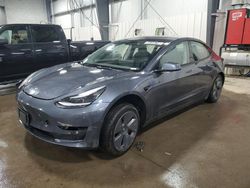 Salvage cars for sale at Ham Lake, MN auction: 2022 Tesla Model 3