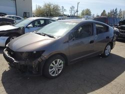 Salvage cars for sale at Woodburn, OR auction: 2013 Honda Insight EX