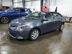 Salvage cars for sale from Copart Ham Lake, MN: 2015 Toyota Corolla L