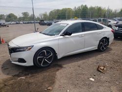 Salvage cars for sale at Chalfont, PA auction: 2022 Honda Accord Sport SE