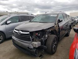 Salvage cars for sale from Copart Martinez, CA: 2016 Toyota Highlander XLE