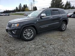 Salvage cars for sale from Copart Graham, WA: 2015 Jeep Grand Cherokee Limited