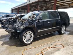 Salvage cars for sale from Copart Riverview, FL: 2017 Cadillac Escalade ESV Platinum