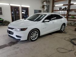 Salvage cars for sale at Pekin, IL auction: 2017 Chevrolet Malibu LT