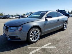 Salvage cars for sale at Rancho Cucamonga, CA auction: 2013 Audi A5 Premium Plus