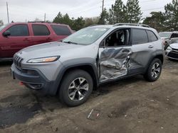 Salvage cars for sale at Denver, CO auction: 2015 Jeep Cherokee Trailhawk