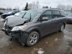 Salvage cars for sale from Copart Bowmanville, ON: 2014 Toyota Sienna LE