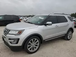 Salvage cars for sale at Houston, TX auction: 2016 Ford Explorer Limited
