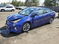 Salvage cars for sale from Copart Denver, CO: 2018 Toyota Prius