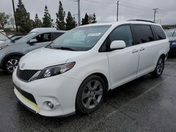 Salvage cars for sale from Copart Rancho Cucamonga, CA: 2014 Toyota Sienna Sport