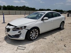 Salvage cars for sale at New Braunfels, TX auction: 2016 Volvo S60 Platinum