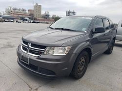 Salvage cars for sale from Copart New Orleans, LA: 2015 Dodge Journey SE