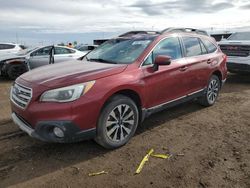 Salvage SUVs for sale at auction: 2015 Subaru Outback 2.5I Limited