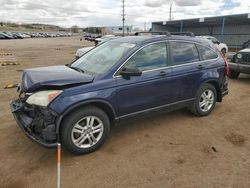 Salvage cars for sale from Copart Colorado Springs, CO: 2010 Honda CR-V EX