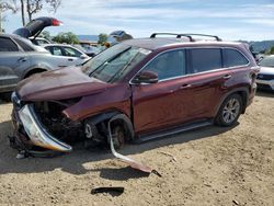 Salvage cars for sale from Copart San Martin, CA: 2015 Toyota Highlander XLE
