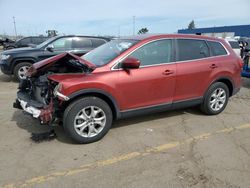 Salvage cars for sale at Woodhaven, MI auction: 2014 Mazda CX-9 Touring