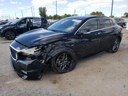 Salvage cars for sale from Copart Miami, FL: 2017 Infiniti QX30 Base