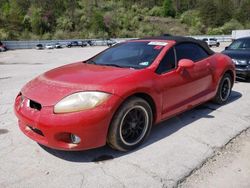 Salvage cars for sale at Hurricane, WV auction: 2007 Mitsubishi Eclipse Spyder GS