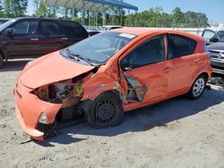 Salvage cars for sale at Spartanburg, SC auction: 2012 Toyota Prius C