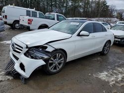Salvage cars for sale at North Billerica, MA auction: 2016 Mercedes-Benz C 300 4matic