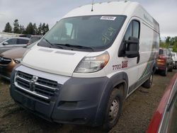 Dodge Promaster 2500 2500 High salvage cars for sale: 2016 Dodge RAM Promaster 2500 2500 High